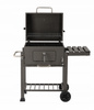 LARGE CHARCOAL GARDEN GRILL WITH LID, CAST IRON GRATE AND CASTORS 114,5 x 60 x 108 CM
