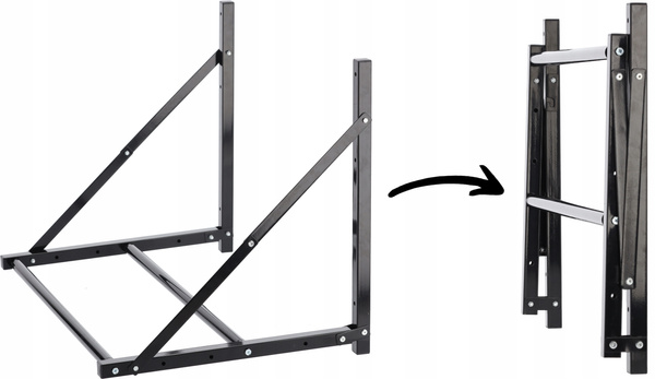 WISZĄCY REGAŁ NA OPONY UDŹWIG DO 100 KG 56 x 50 x 80-120 CM *5196