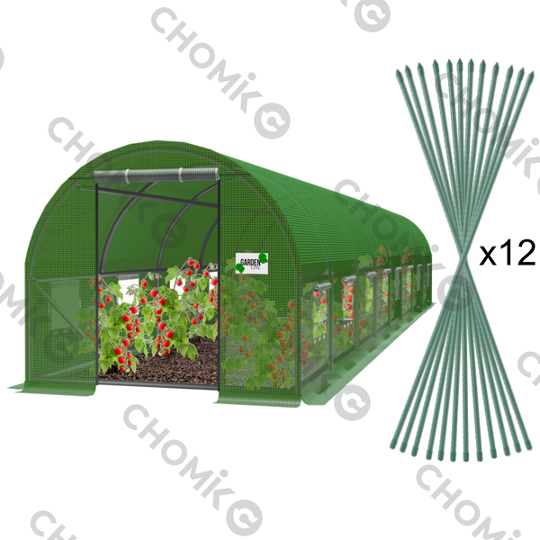 TUNEL OGRODOWY FOLIOWY 8 SEGMENTOWY 8 x 4 x 2 M ZIELONY *3903