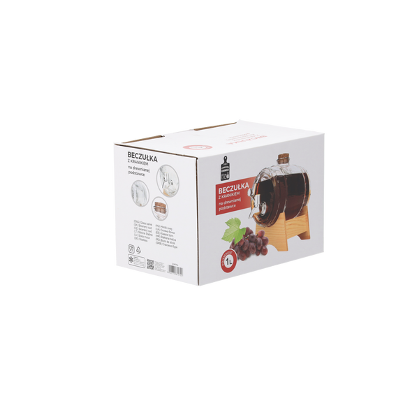 BECZUŁKA 1 L PE BAZĂ DIN LEMN CU ROBINET *5704