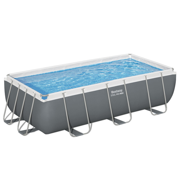 PISCINĂ RAME 4,04m x 2,01m x 1m (PISCINĂ, POMPĂ DE FILTRARE, SCARĂ) *6158