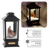 VIANOČNÝ LAMPIÓN 13 x 13 x 30 CM S LED VLOŽKOU MELODIA - ČIERNY - SVÄTÁ RODINA *9386