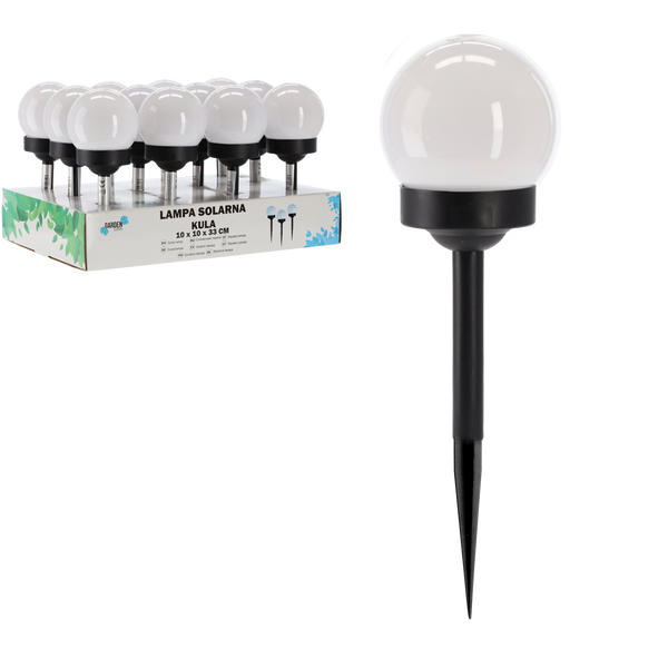 SOLAR LAMP BALL 10 X 10 X 33 CM DISP. 12 PCS