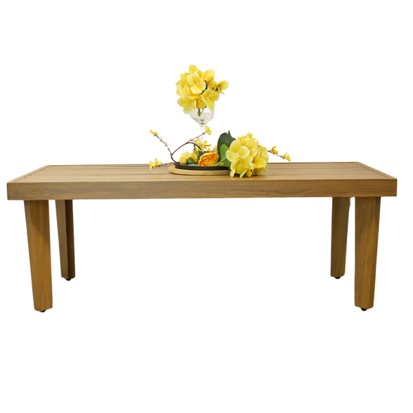 ZESTAW MEBLI ALUMINIOWYCH "TIRANA" (SOFA + 2 FOTELE + STOLIK) BEŻOWY + BEŻOWE PODUSZKI *9538