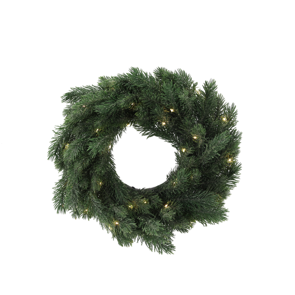 PINE CHRISTMAS WREATH 35 CM LED MIX DESIGNS disp=12pcs pallet=36pcs