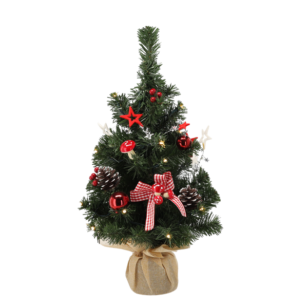 CHRISTMAS TREE LED 50 CM RED-WHITE