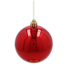 SET OF 6 BAUBLES 8 CM RED/GREEN/WHITE