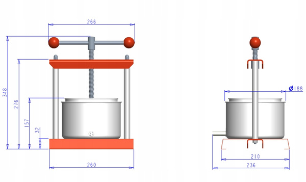 FRUIT PRESS 3 L 26.6 x 23.6 x 34.8 CM