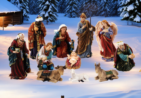 SET FIGURI DE Crăciun 11 EL. PENTRU 105 CM polyresin