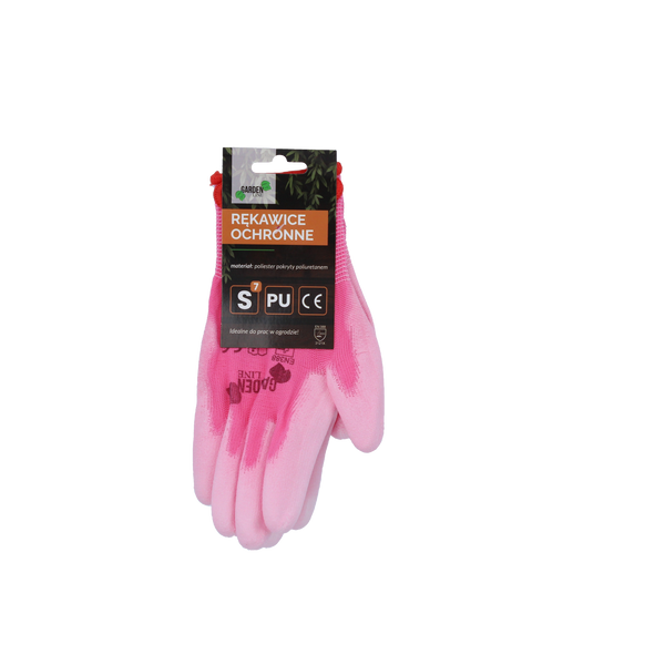 Protective gloves "7" knitted from polyester coated with polyurethane pack=12