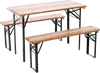 ZESTAW BIESIADNY - STÓŁ 117 x 56 x 76 CM + 2 ŁAWKI 117 x 25 x 46 CM