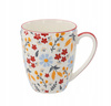 KPL. KUBEK PORCELANOWY 350ML + PORCELANOWA PODSTAWKA + ZAPARZACZ KWIATY *6101