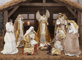 SET FIGURI DE CRĂCIUN 10 PIESE PÂND LA 33 CM *6462