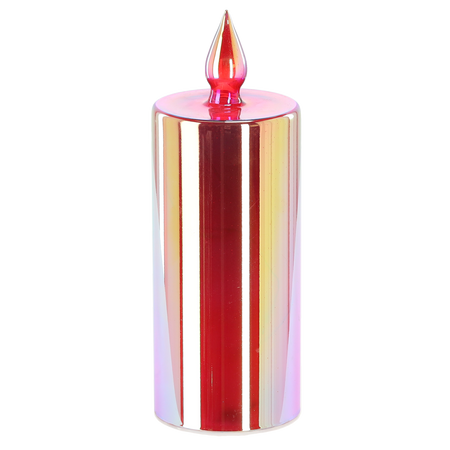 LED LAMPIÓN - ČERVENÁ SVIEČKA 8.9 x 25 CM *1792
