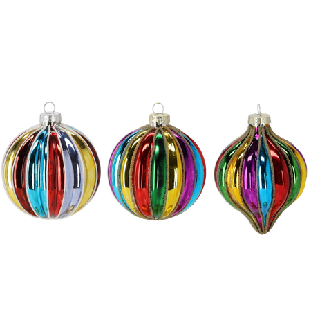 GLASS ORNAMENT BALL DIA 8CM