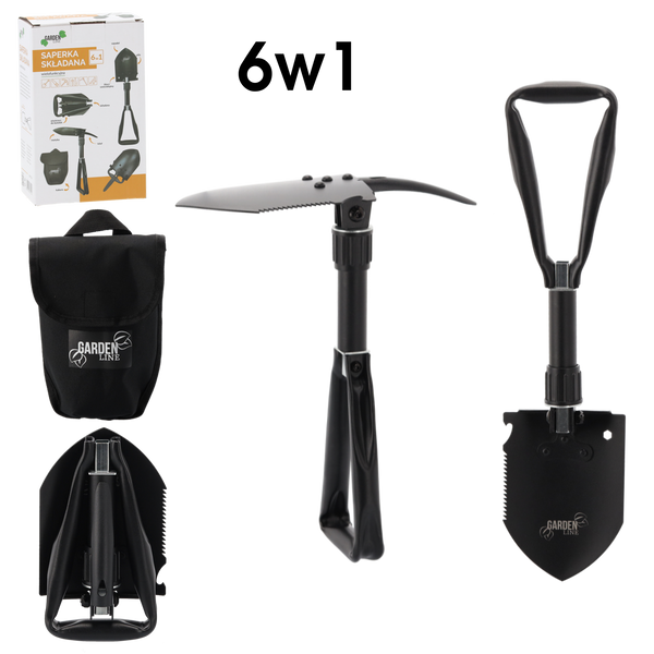LOPATĂ MULTIFUNCȚIONALĂ PLIABILĂ 19,5 / 46,5 CM 6 ÎN 1