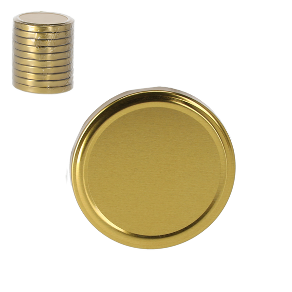 SET OF 10 LIDS FI 82 GOLD
