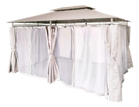 ALTANA  PAWILON OGRODOWY Z ZASŁONAMI BOCZNYMI - BEŻOWY 3 X 4M *0372