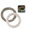 WICKER WREATH 35 CM WHITE / GRAY