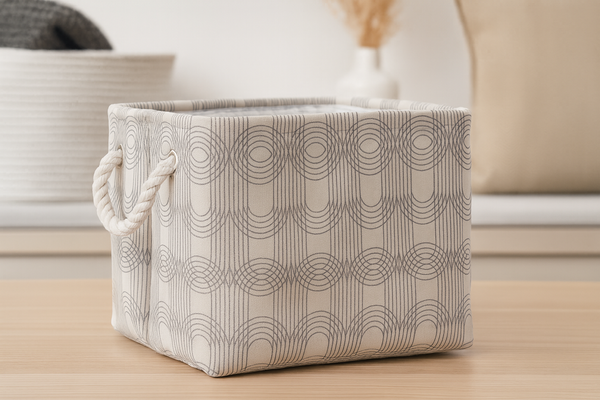 SQUARE BASKET GEOMETRIC SIZE L