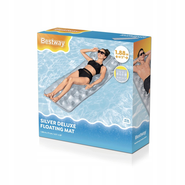 INFLATABLE MAT 1.88 X 71 CM SILVER