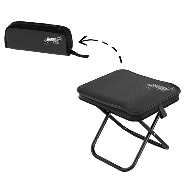 Folding Tourist Stool Black 28 x 24 x 25 CM *6358