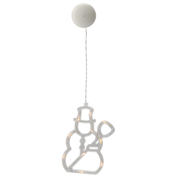 DECORAȚIUNE FESTIVĂ PENTRU FEREASTRĂ LED CU SUCTIE PE BATERII 10L MIX 6 MODELE *4017