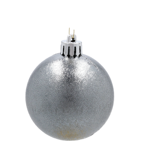SET OF 12 ORNAMENTS 6 CM CHAMPAGNE/GRAY/WHITE