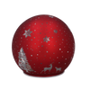 GLASS BAUBLE - RED CHRISTMAS TREE 12 x 11 CM