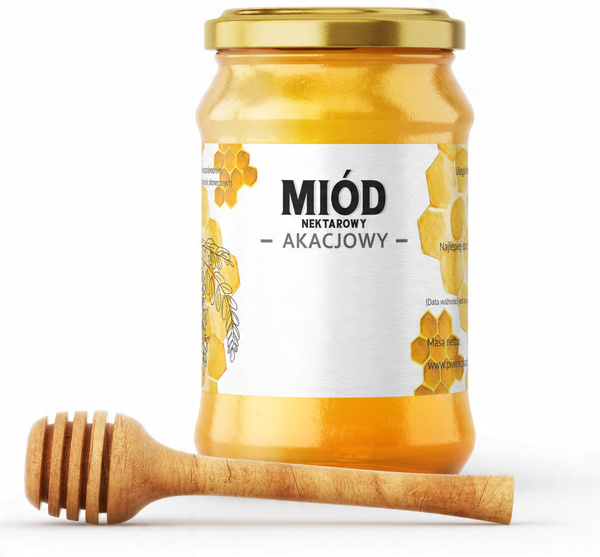 SET OF 100 LABELS HONEY NECTAR ACACIA 116 x 50 MM