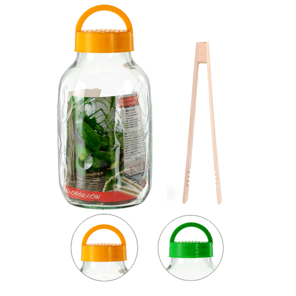 SŁÓJ 5L+WIECZKO PLAST+PRZEPIS/ szczypce owoce, ZGRZ=2SZT, PAL=252 SZT *2693