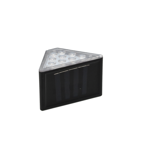 KPL. 2 LAMP SOLARNYCH SCHODOWYCH 8,5 x 5 x 4,5 CM 9 LED CIEPŁY BIAŁY *4644