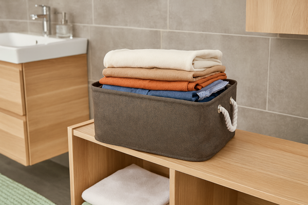 RECTANGULAR BASKET BROWN SIZE L