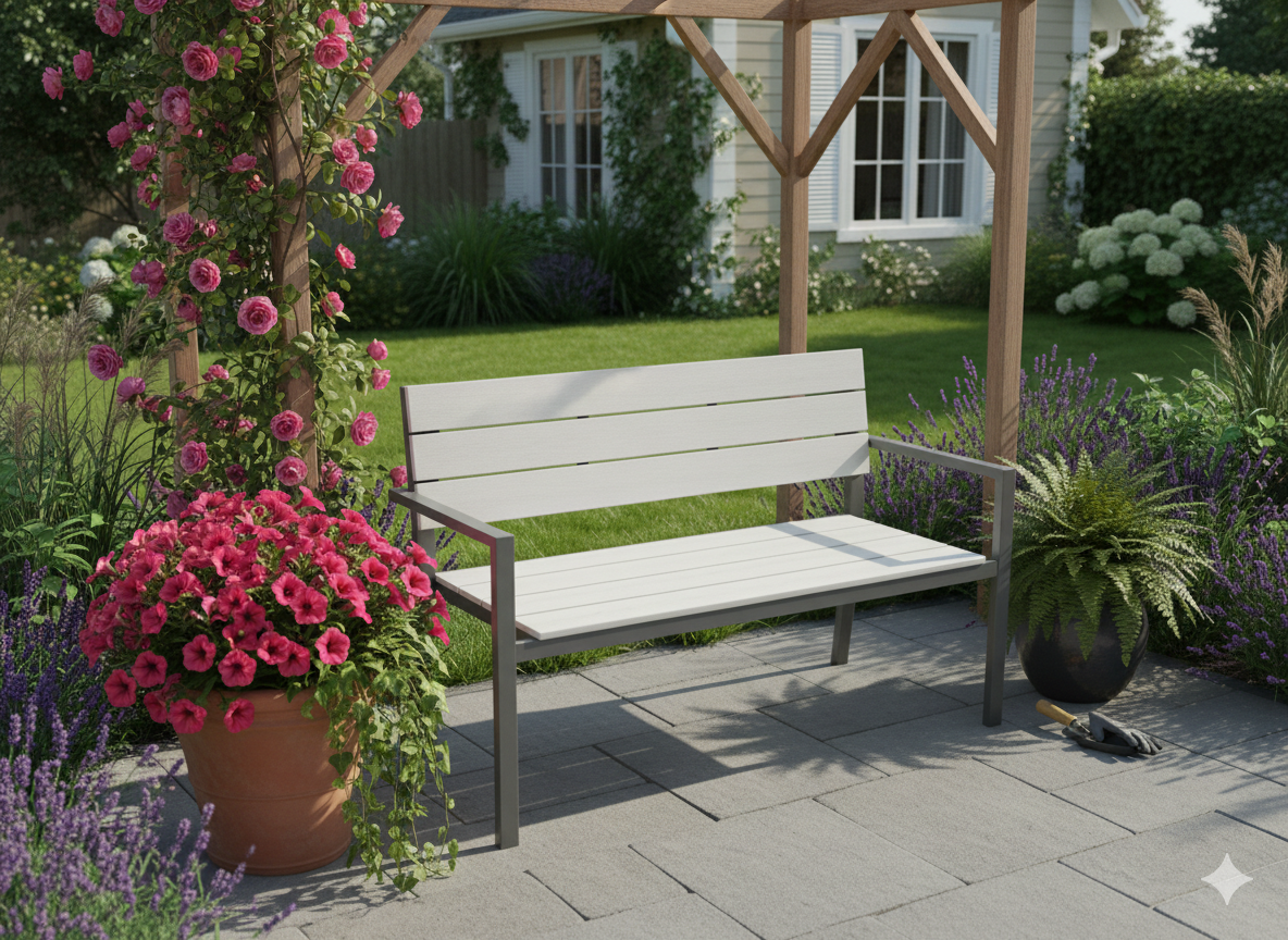 ŁAWKA DO OGRODU 118 x 54 x 77 CM SZARA pol_pl_LAWKA-DO-OGRODU-118-x-54-x-77-CM-SZARA-0803-265_2