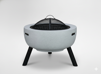 PALENISKO OGRODOWE NA NÓŻKACH Z POKRYWĄ I POGRZEBACZEM 60 x 60 x 52 CM