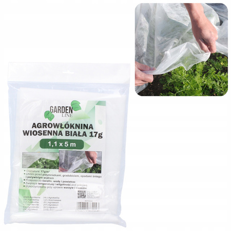 AGROWLĂCINA 1.1 x 5 M PRIMĂVARA ALBĂ 17g *2043