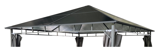 ALTANA PAWILON OGRODOWY Z ZASŁONAMI BOCZNYMI - SZARY 3 x 3 M