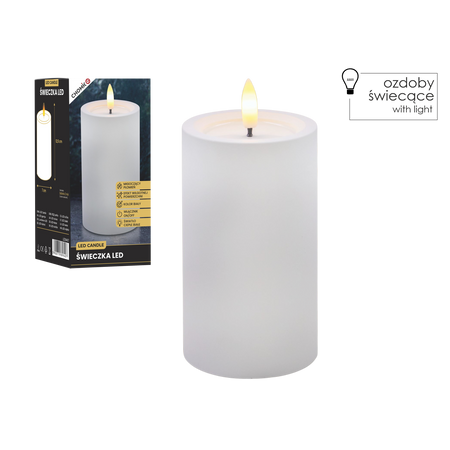 CANDLE LED ALBĂ 7 X 12,5 CM *9407