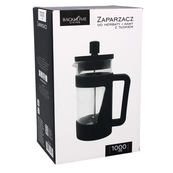 ZAPARZACZ DO HERBATY I KAWY 1000 ML Z TŁOKIEM *1540