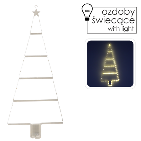 DECORAȚIUNE DE CRĂCIUN - BRAZI LED 97 L ALB CALD *9720