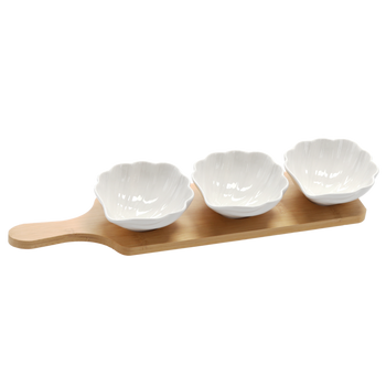 SADA 3 PORCELÁNOVÝCH MISIEK KVET 10,5 x 10,5 x 4 CM *0718