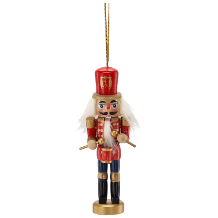 KPL. 4 OZDÓB ŚWIĄTECZNYCH DREWNIANY ŻOŁNIERZYK  WYS. 12,5CM opak=12kpl *3782