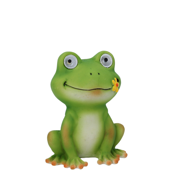 GARDEN FIGURINE – FROG WITH GLOWING EYES 9,6 X 7,5 X 13 CM LED pack=6 pcs