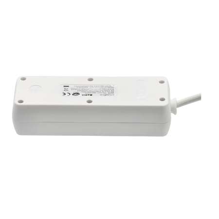EXTENSION CORD POWER STRIP 3 SOCKETS 1.5M WHITE