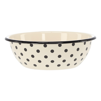 MISKA EMALIOWANA 1,5 L 20 CM BIAŁA KROPKI *3202