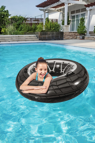 INFLATABLE BEACH RING 119 CM TIRE *6936