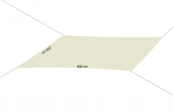 SUNSHADE SAIL RECTANGLE BEIGE 3 X 2.5M