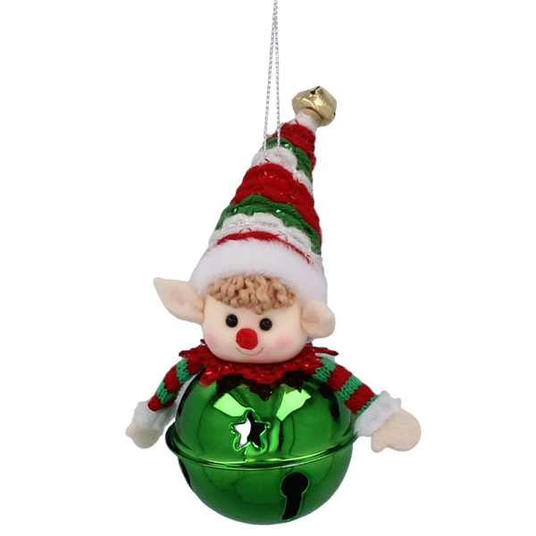CHRISTMAS DECORATION - BELL ELF MIX DESIGNS 5 x 12 CM