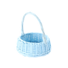 RATTAN BASKET 19 x 19 x 8.5/23 CM WITH HANDLE - BLUE