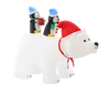 FÚKANÝ POLÁRNY MEDVEĎ S PINGUINMI LED 200 CM *0431